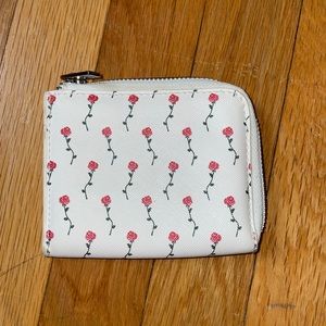 Rose print small wallet